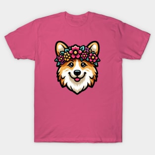 Flower Corgi T-Shirt